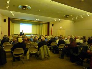 Rod Henderson presenting on the Regiment and WWI