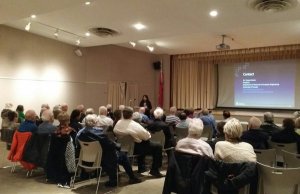 At November's Speaker Series; photo by S. Jones